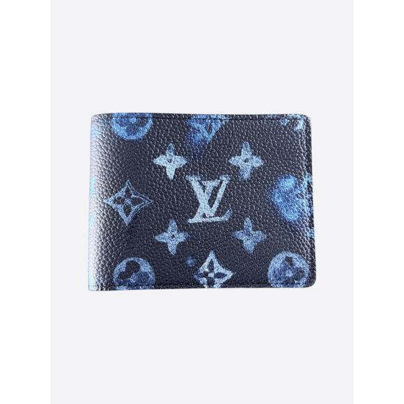Louis Vuitton Navy & Blue Watercolor Monogram Multiple Wallet - Picture 1 of 4